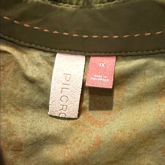 Pilcro Olive Green Velvet Shirt - Picture 2 of 3